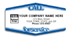 "Call For Service" Tuff Shield Labels, White w/Blue